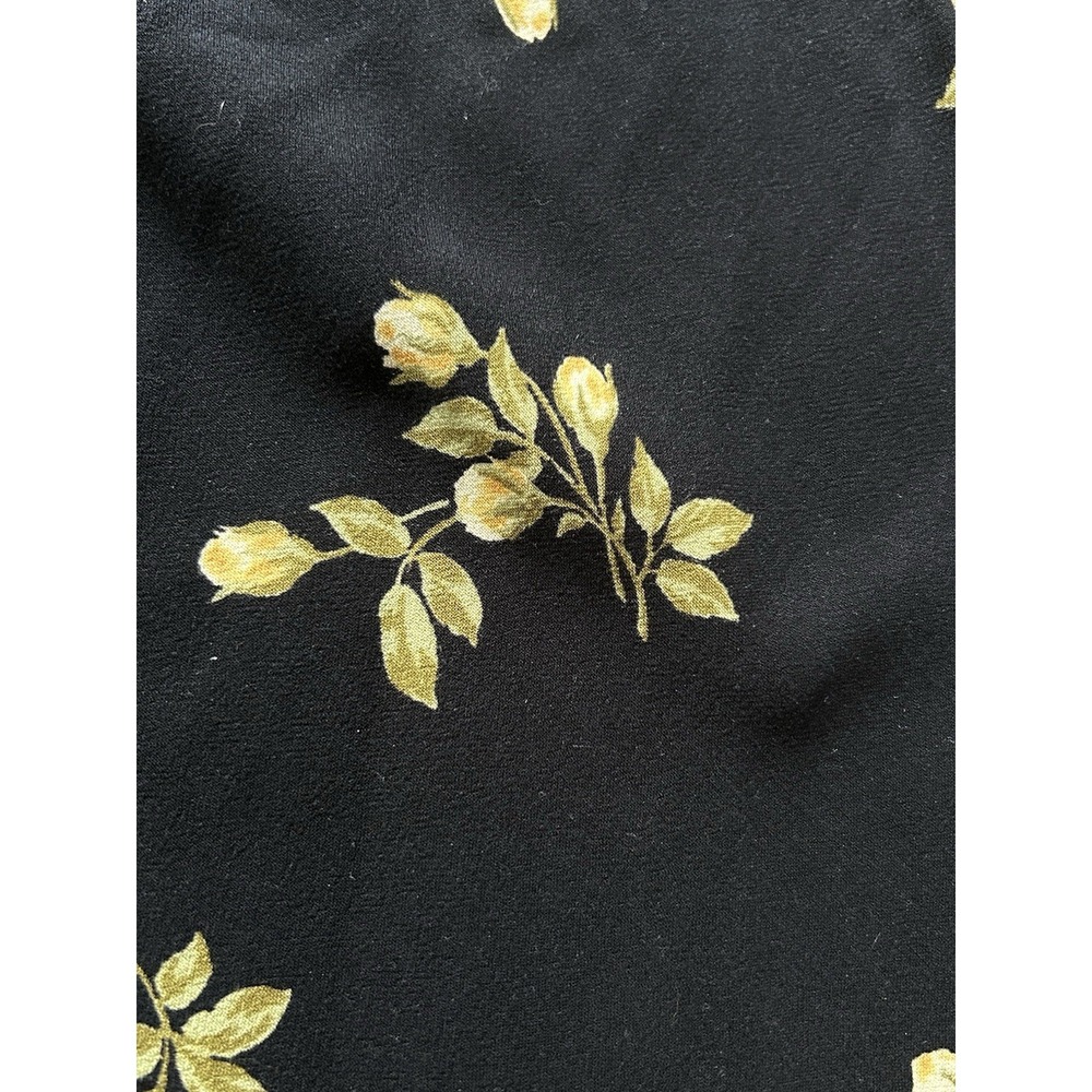 Reformation Jeans Black Floral Maxi Dress Size S NWOT Puff Sleeve EcoVero - Picture 4 of 6